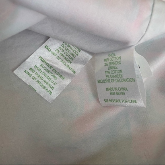 Lilly Pulitzer Braylin Stretch Shift Dress  Resort White Love Bug Print Size 12 - Picture 6 of 11